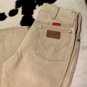 Tan Wrangler Jeans,